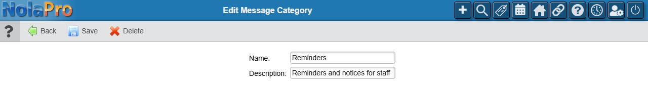 Edit Message Category