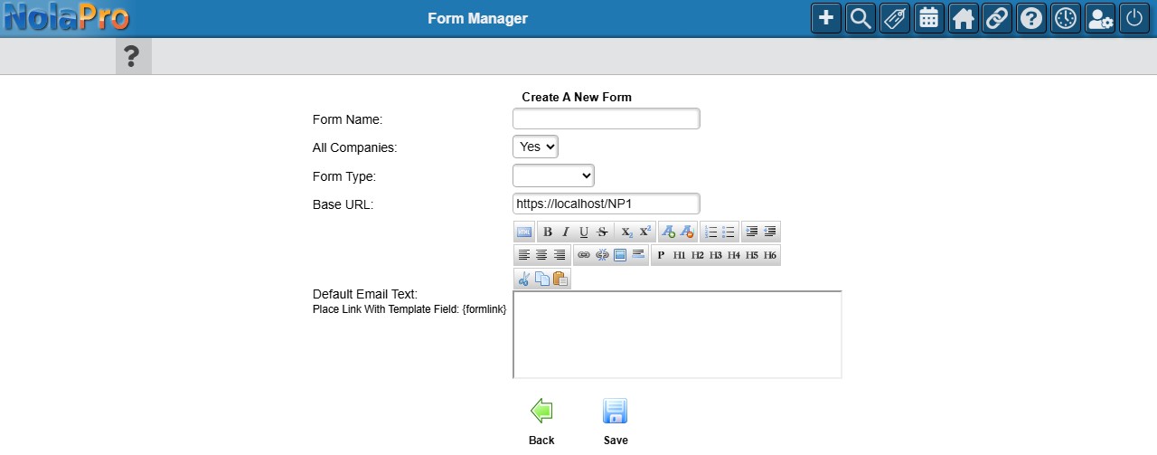Create A New Form
