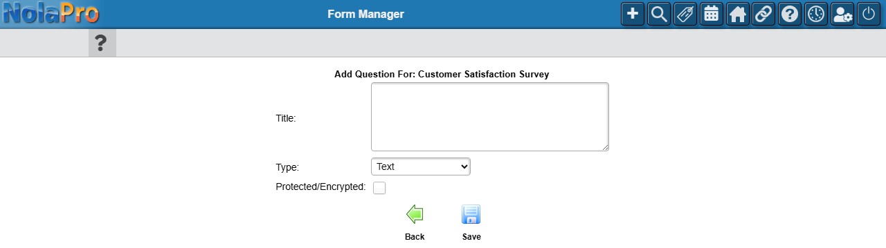 Add Question For a form