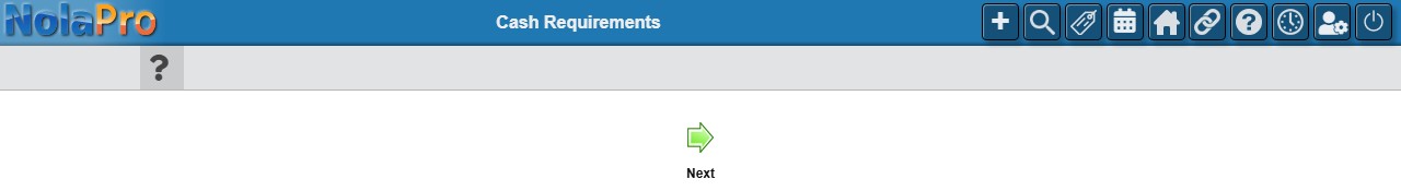 Cash Requirements - options