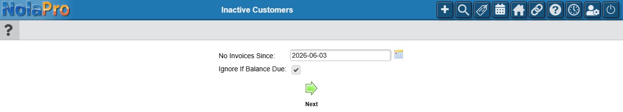 Inactive Customers - filter