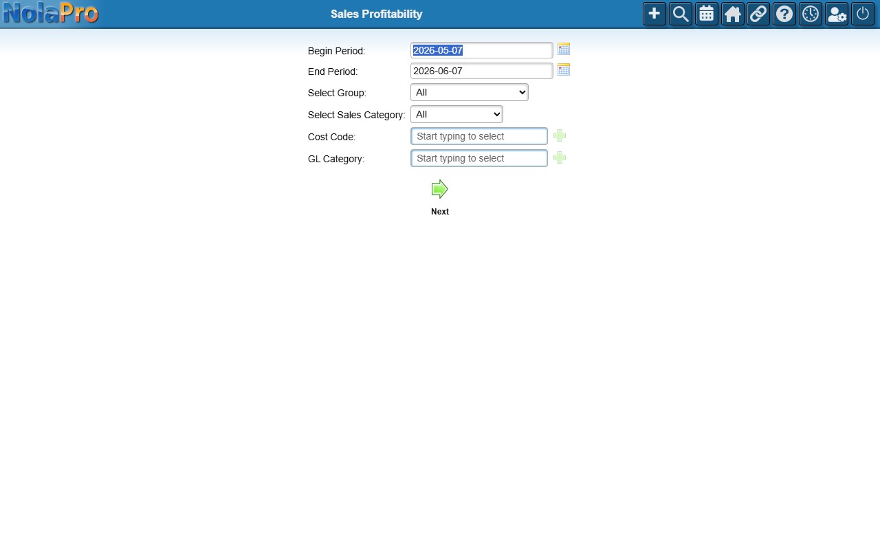 Sales Profitability filters