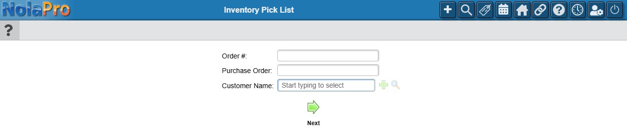 Pick ticket order lookup