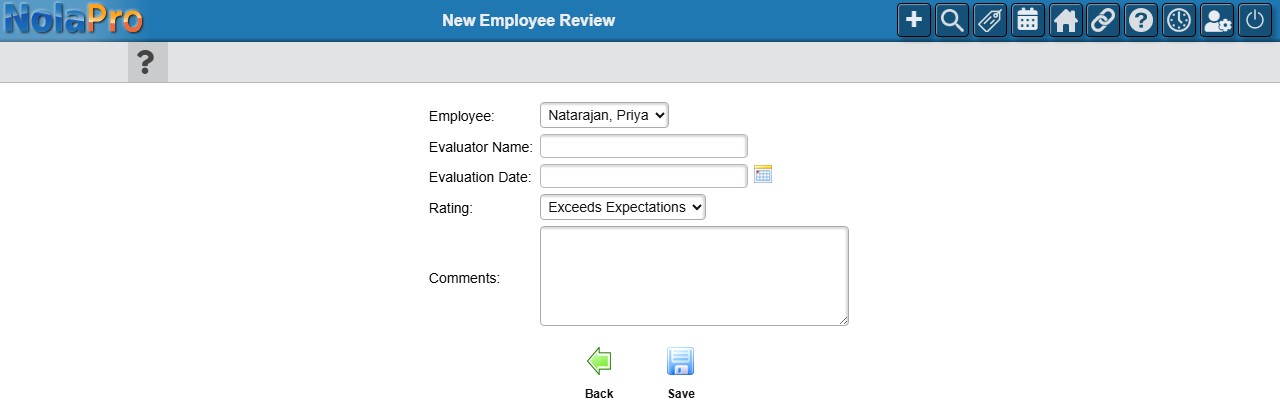 New Employee Review