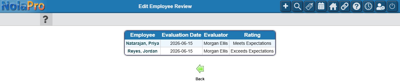 Edit Employee Review