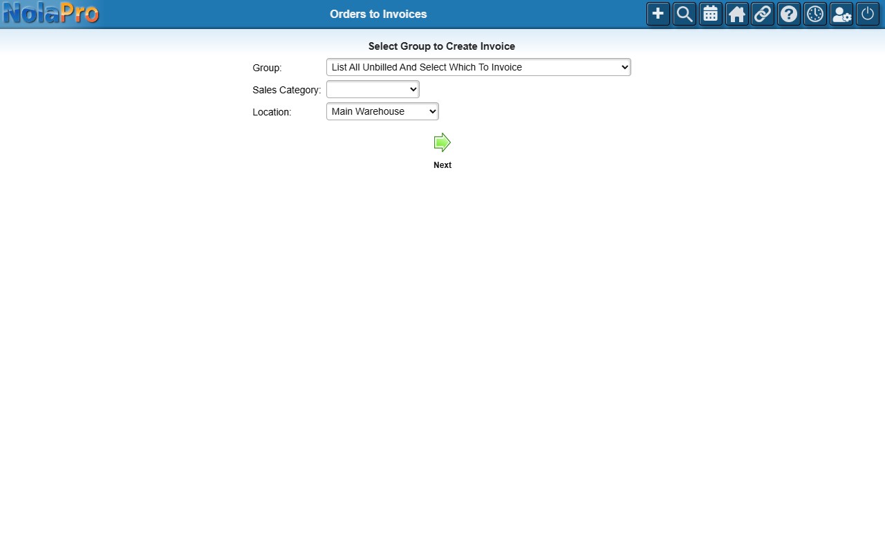 Orders to Invoices — Pick Group