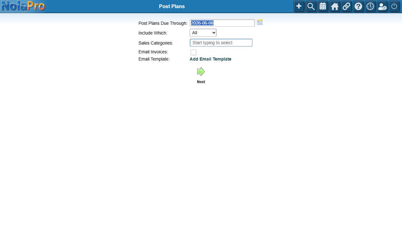 Post Payment Plans — Filter Form