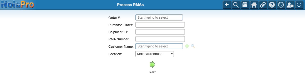 Process RMAs - find the order or shipment