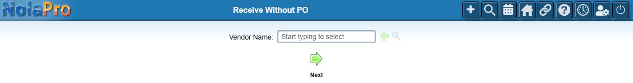 Receive Without PO - choose vendor