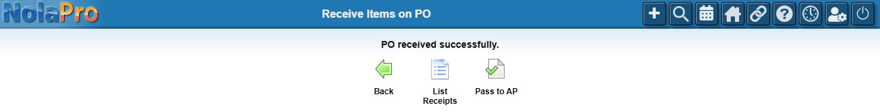 PO received - Pass to AP